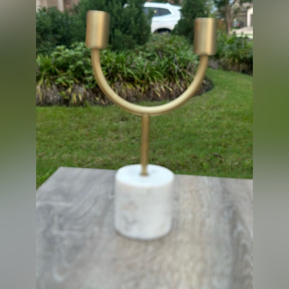 MARBLE AND GOLD CANDLE HOLDER - Picture 4 of 5